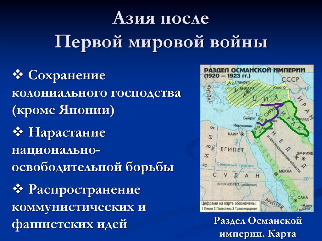 Азия после Первой мировой войны