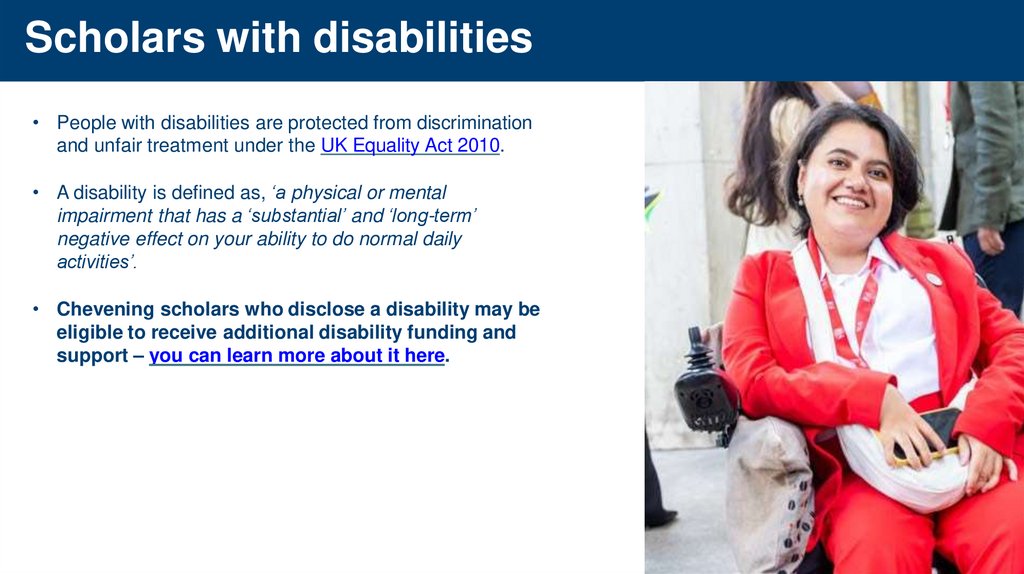 Scholars with disabilities