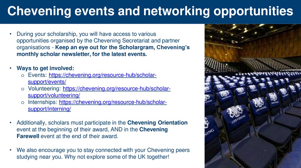 Chevening events and networking opportunities