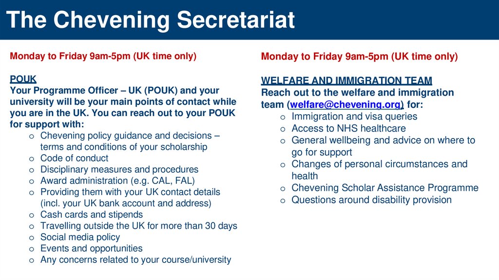 The Chevening Secretariat