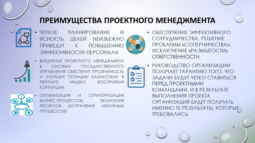 Преимущества проектного менеджмента