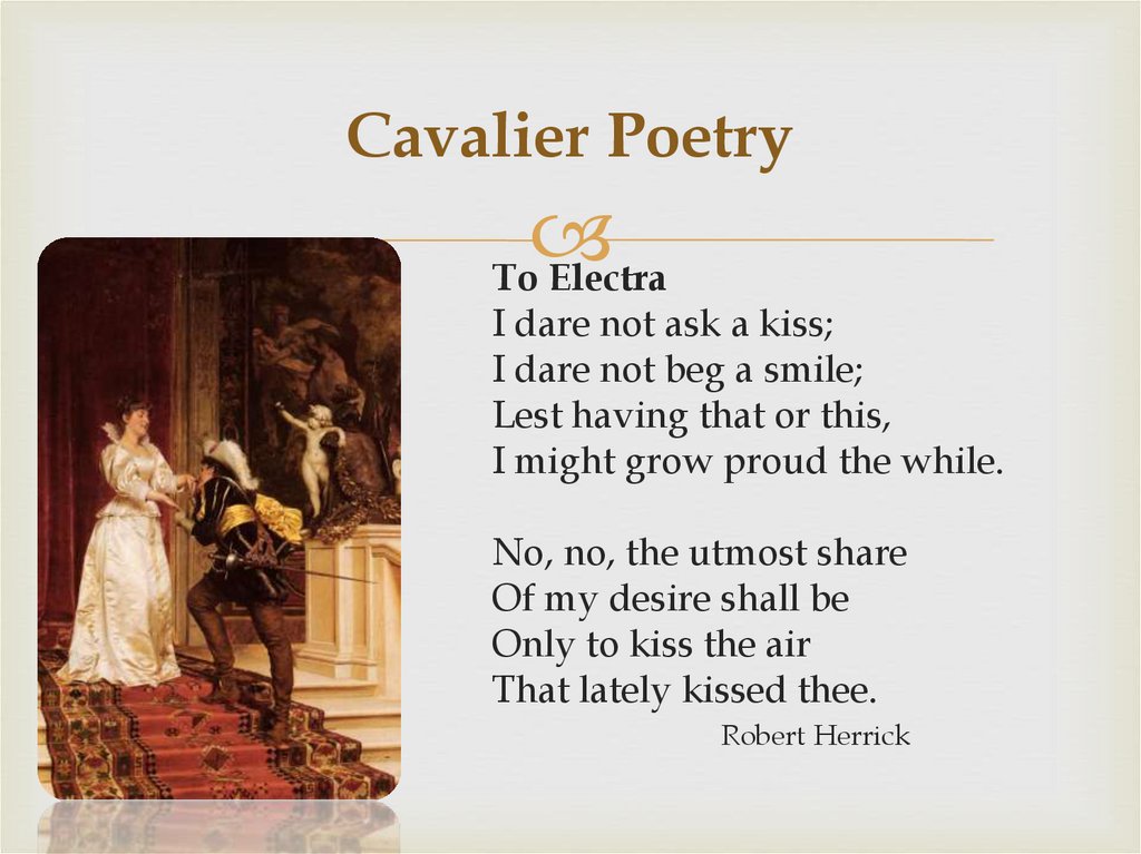 Cavalier Poetry