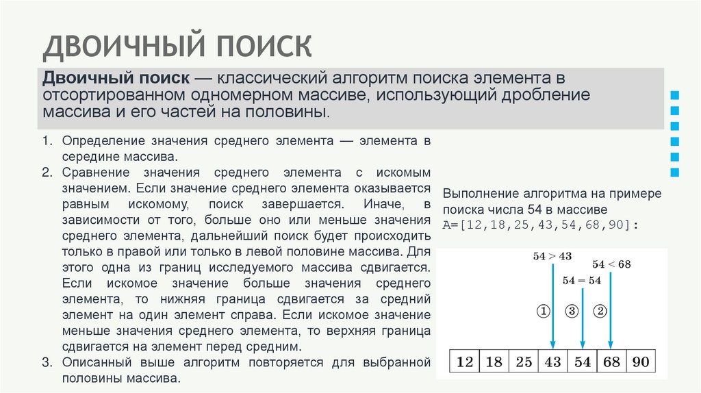 ДВОИЧНЫЙ ПОИСК