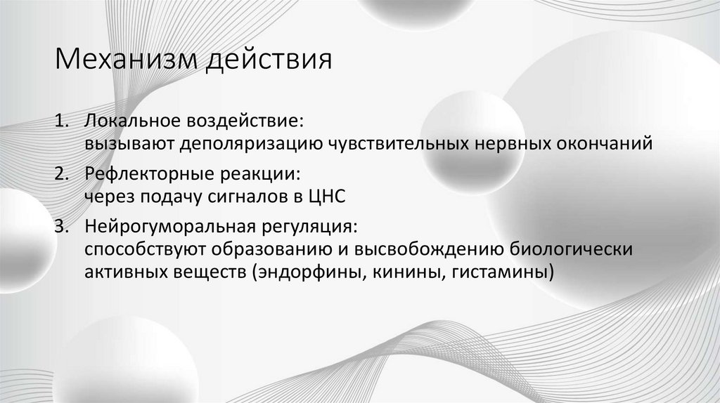 Механизм действия