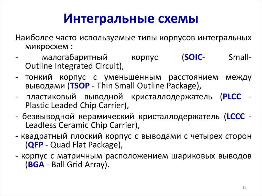 Интегральные схемы
