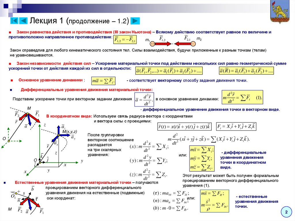 Лекция 1 (продолжение – 1.2)