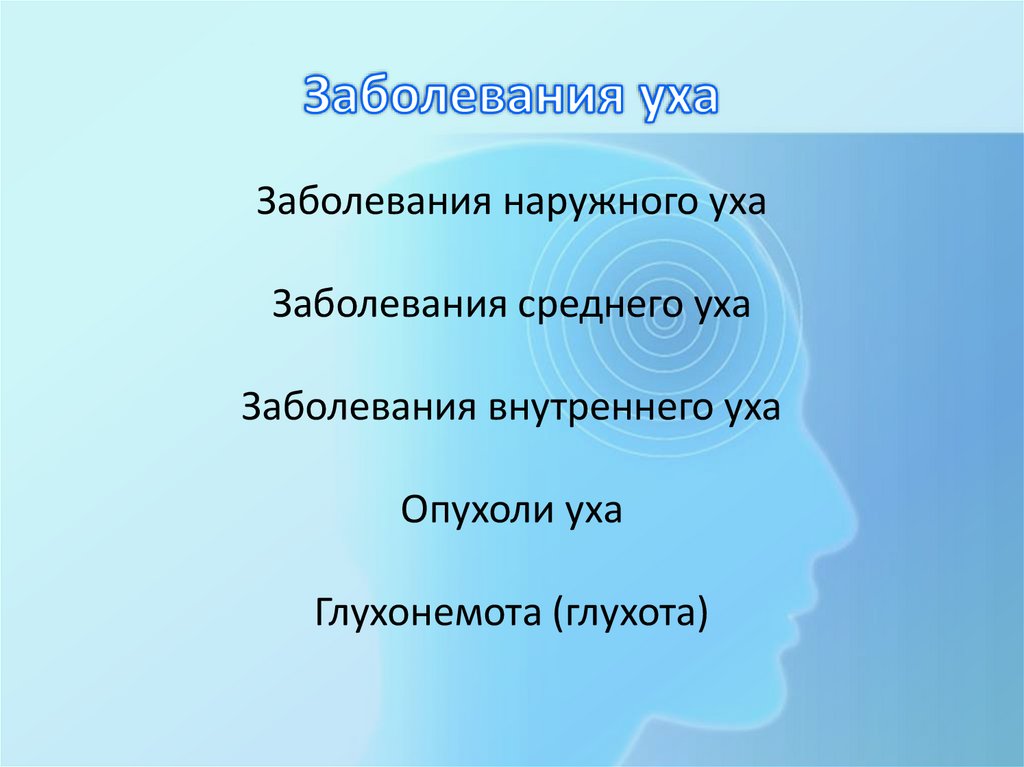 Заболевания уха