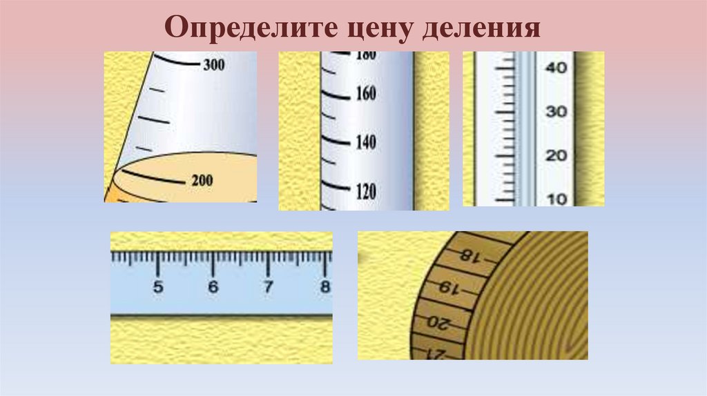 Определите цену деления
