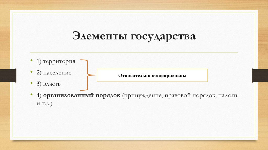 Элементы государства