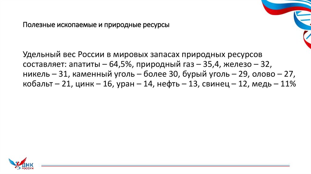 Полезные ископаемые и природные ресурсы