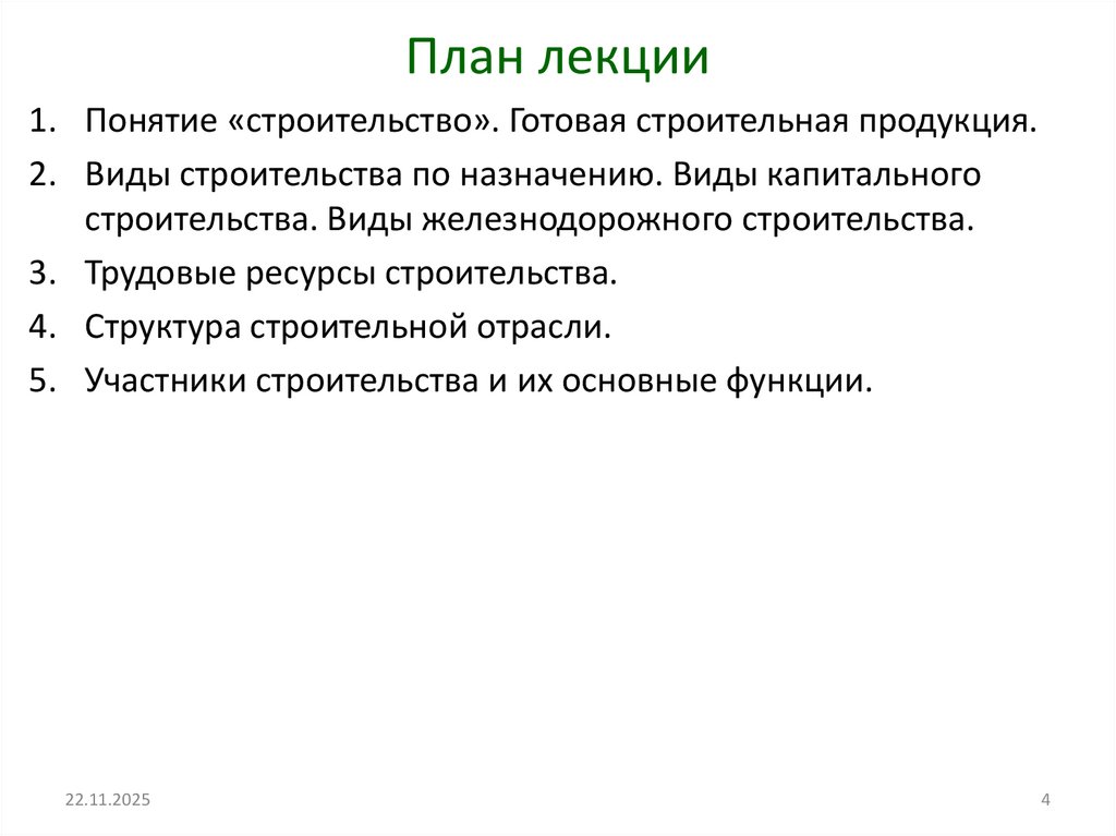 План лекции