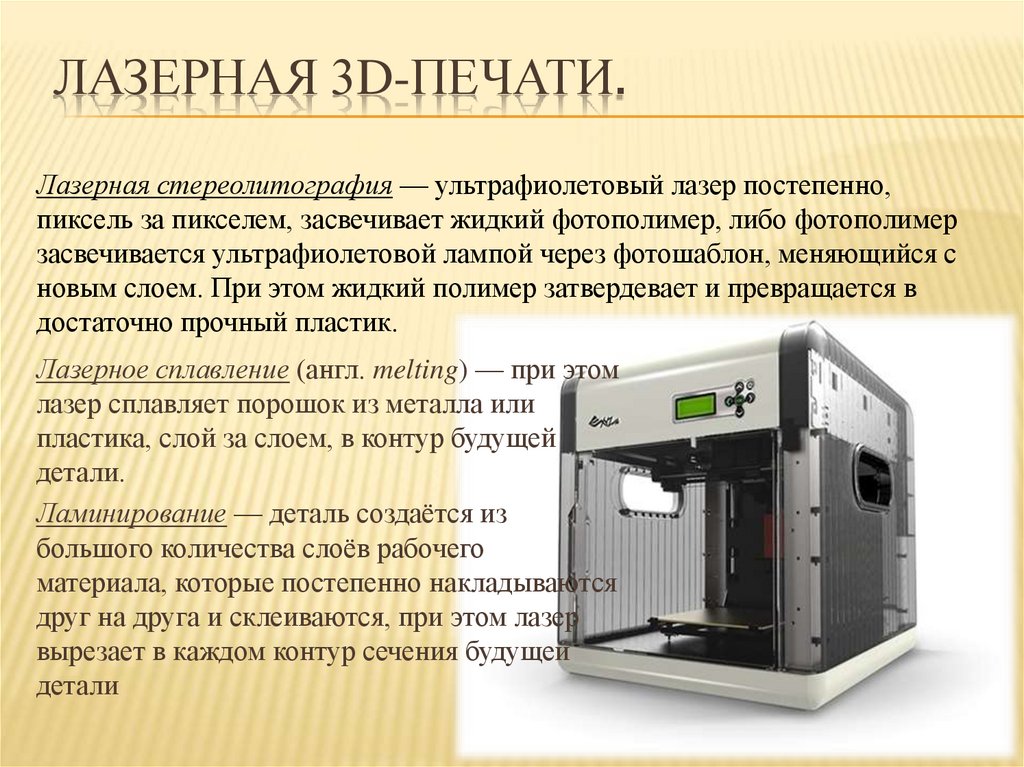 Лазерная 3D-печати.