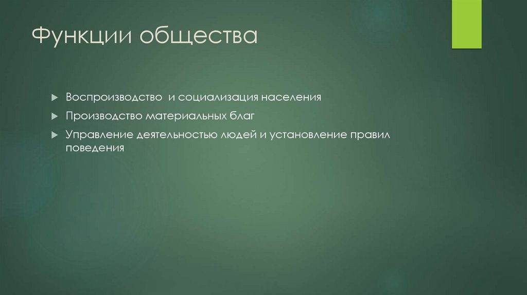 Функции общества