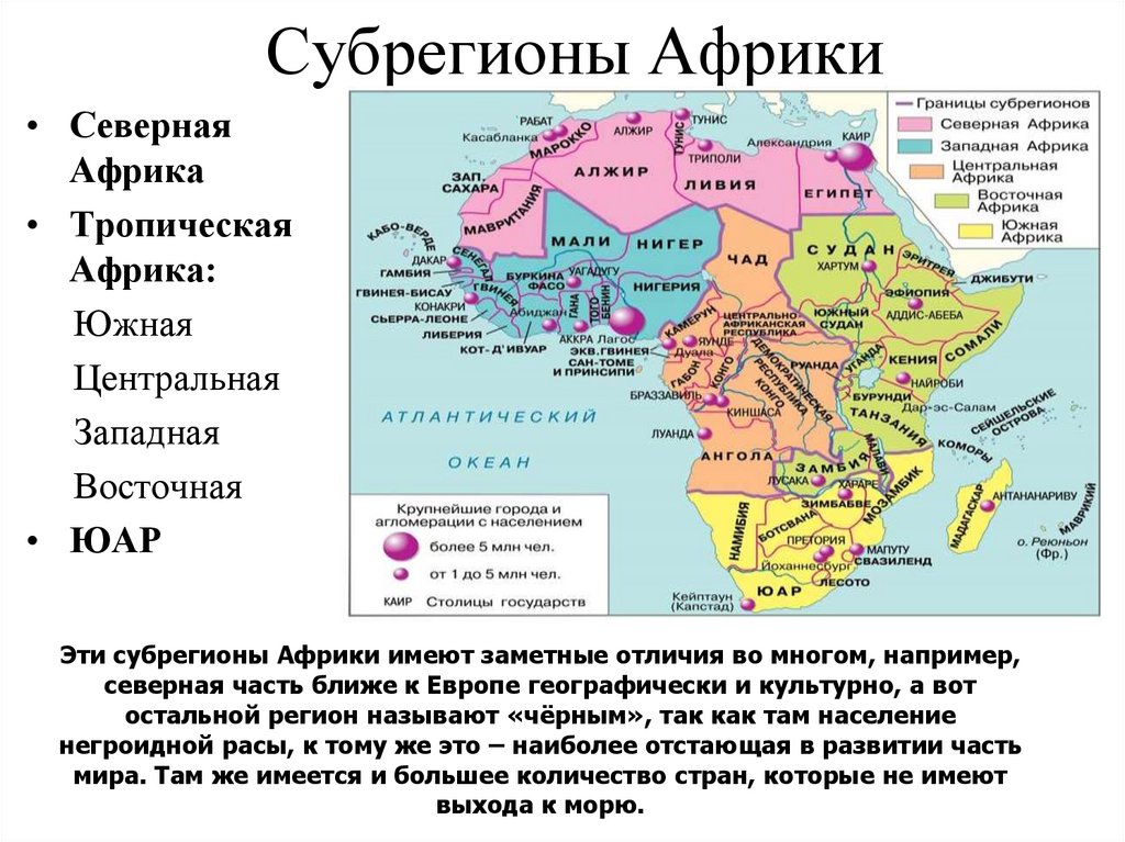 Субрегионы Африки