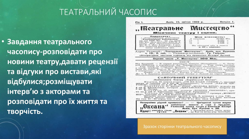 Театральний часопис