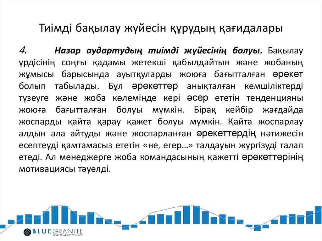 Тиімді бақылау жүйесін құрудың қағидалары