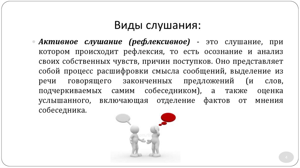 Виды слушания: