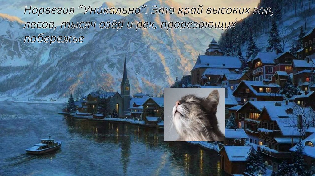 Норвегия ”Уникальна”. Это край высоких гор, лесов, тысяч озёр и рек, прорезающих побережье