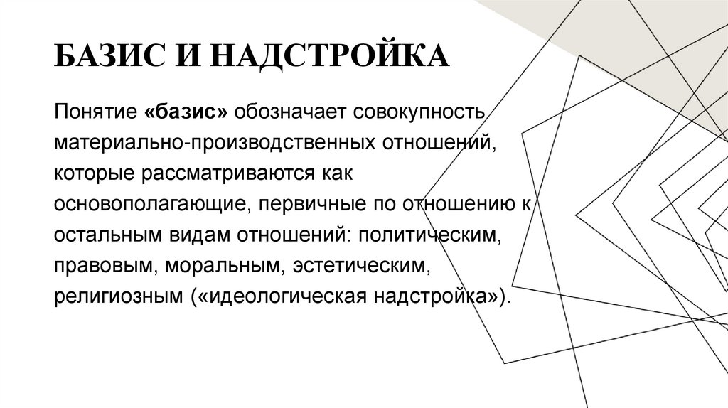 Базис и надстройка