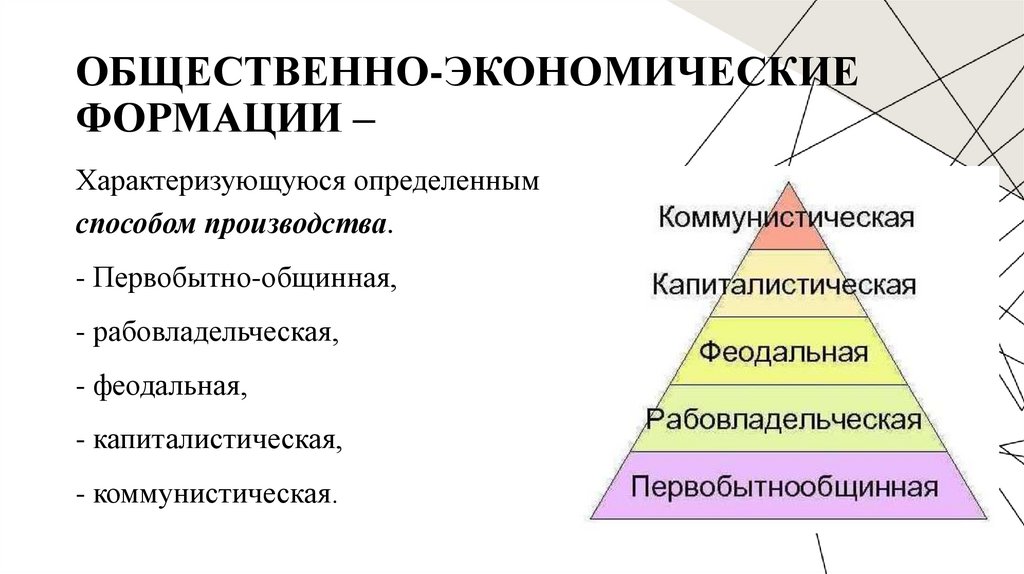 Общественно-экономические формации –