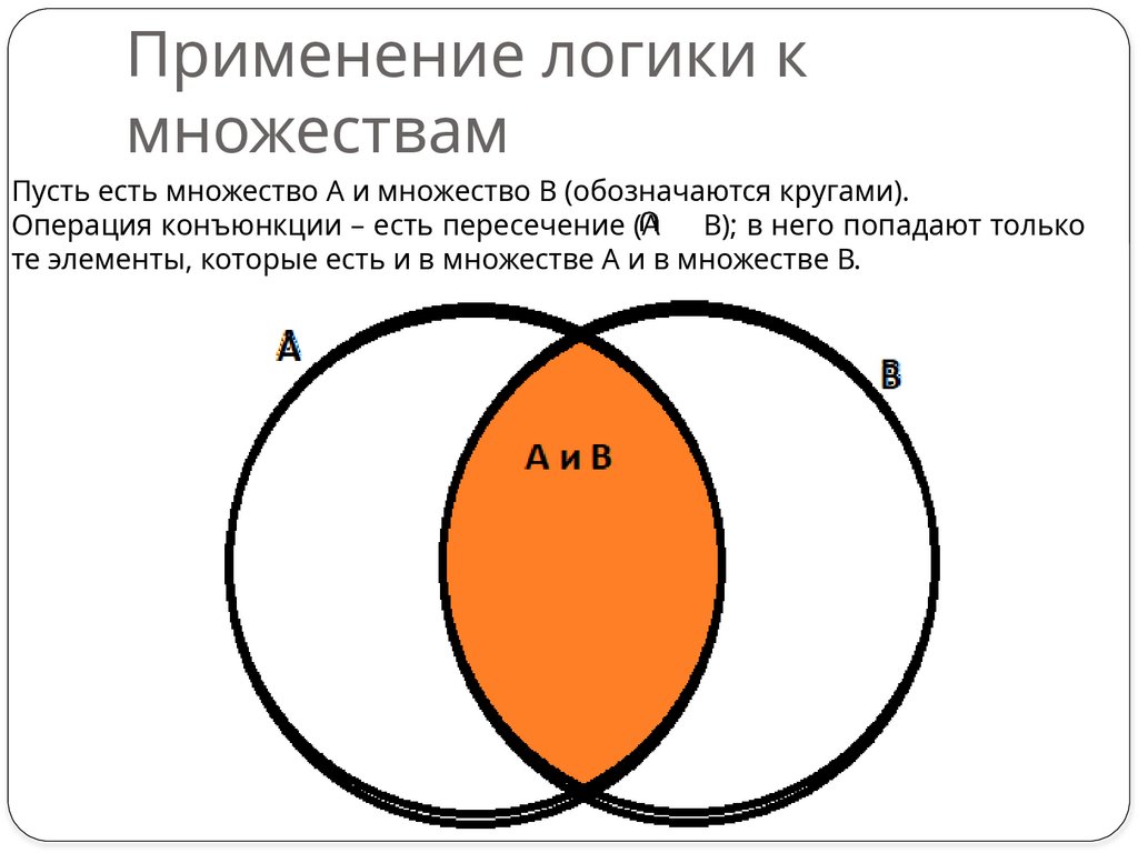 Применение логики к множествам