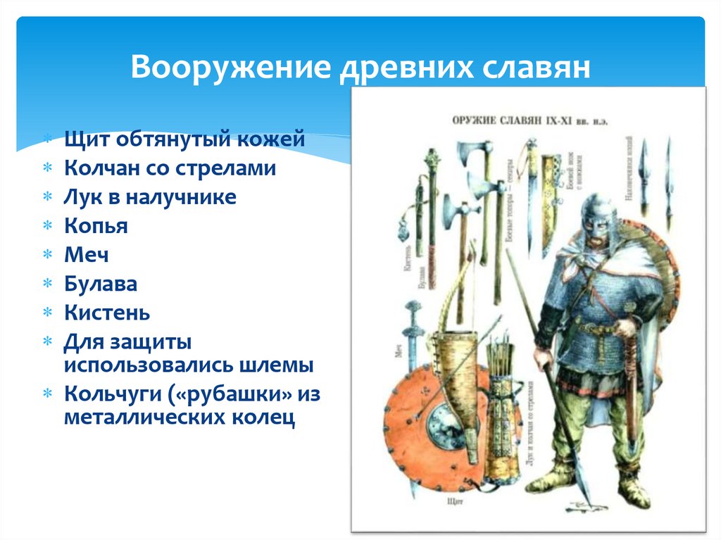 Вооружение древних славян