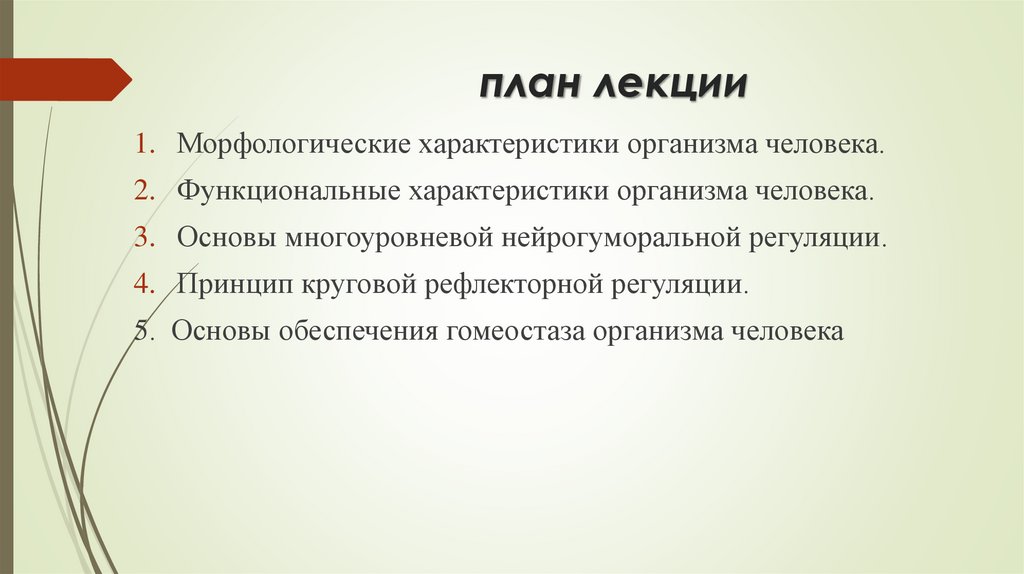 план лекции