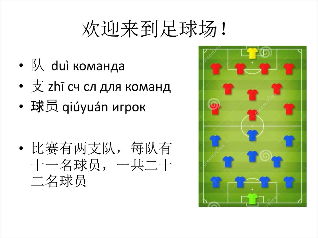 欢迎来到足球场！