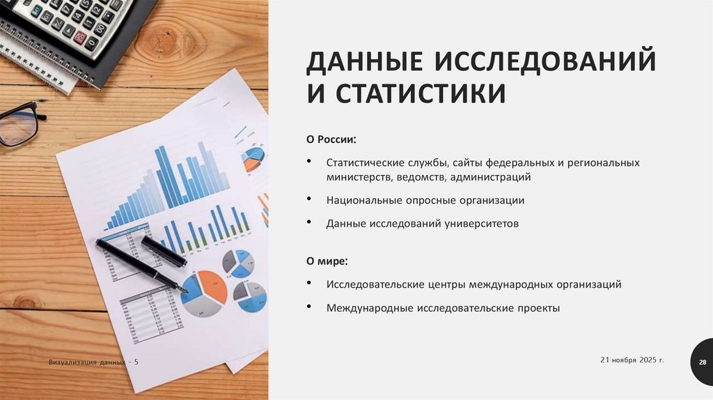 ДАННЫЕ ИССЛЕДОВАНИЙ И СТАТИСТИКИ