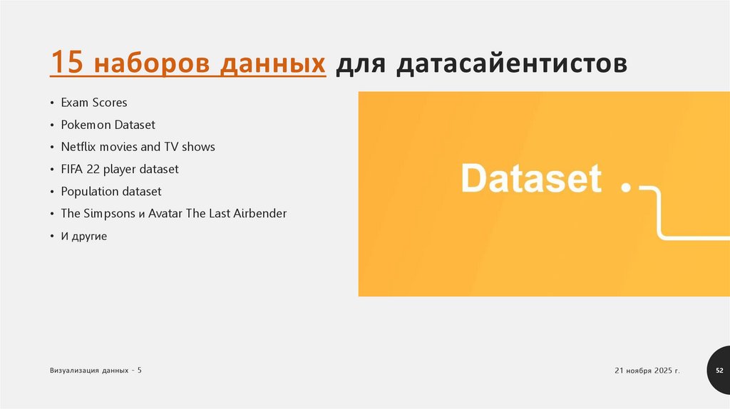 15 наборов данных для датасайентистов