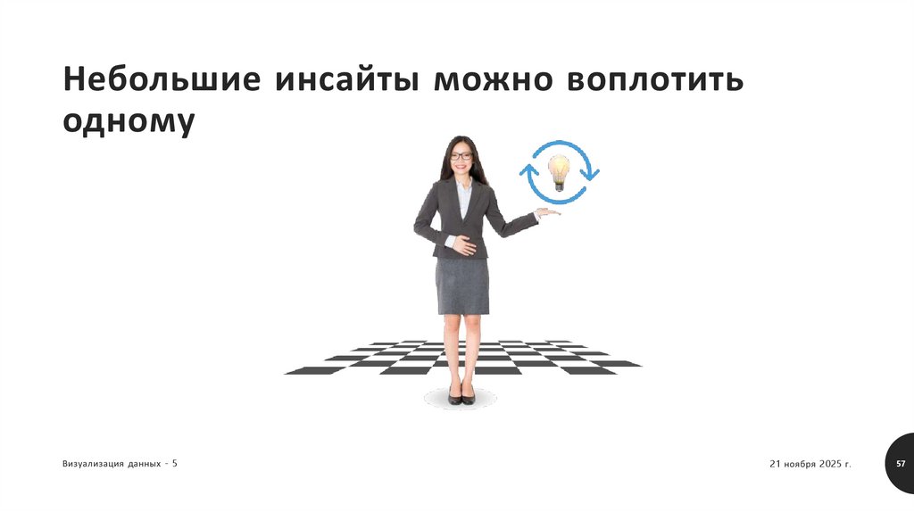 Небольшие инсайты можно воплотить одному