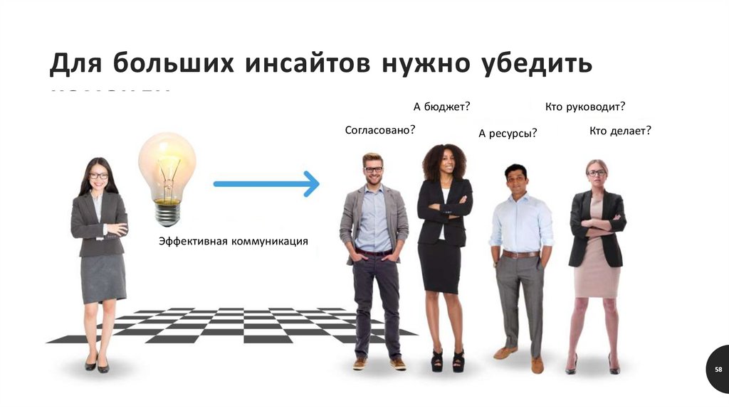 Для больших инсайтов нужно убедить команду