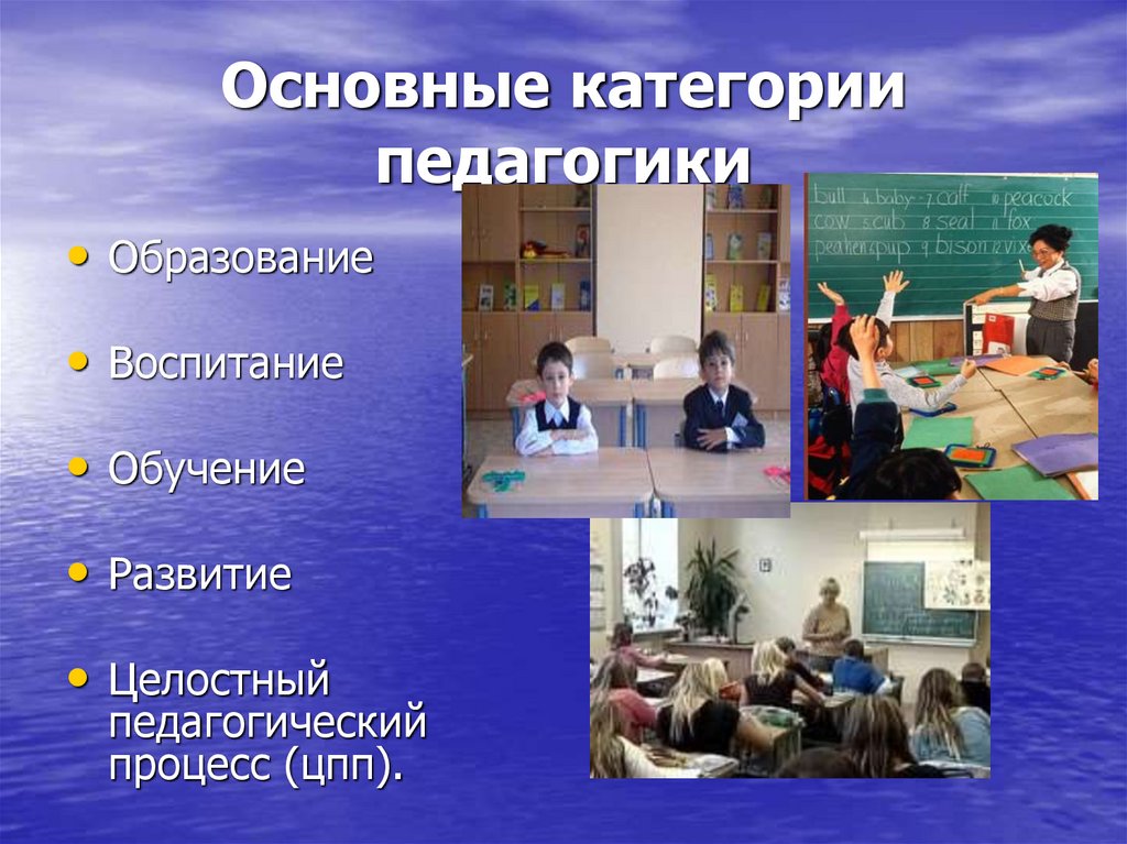 Основные категории педагогики