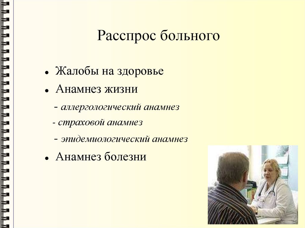 Расспрос больного