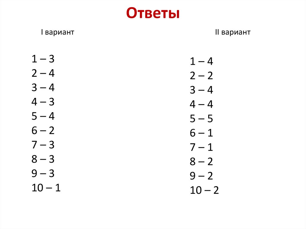 Ответы