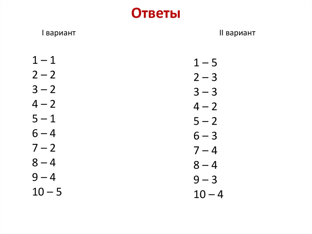 Ответы