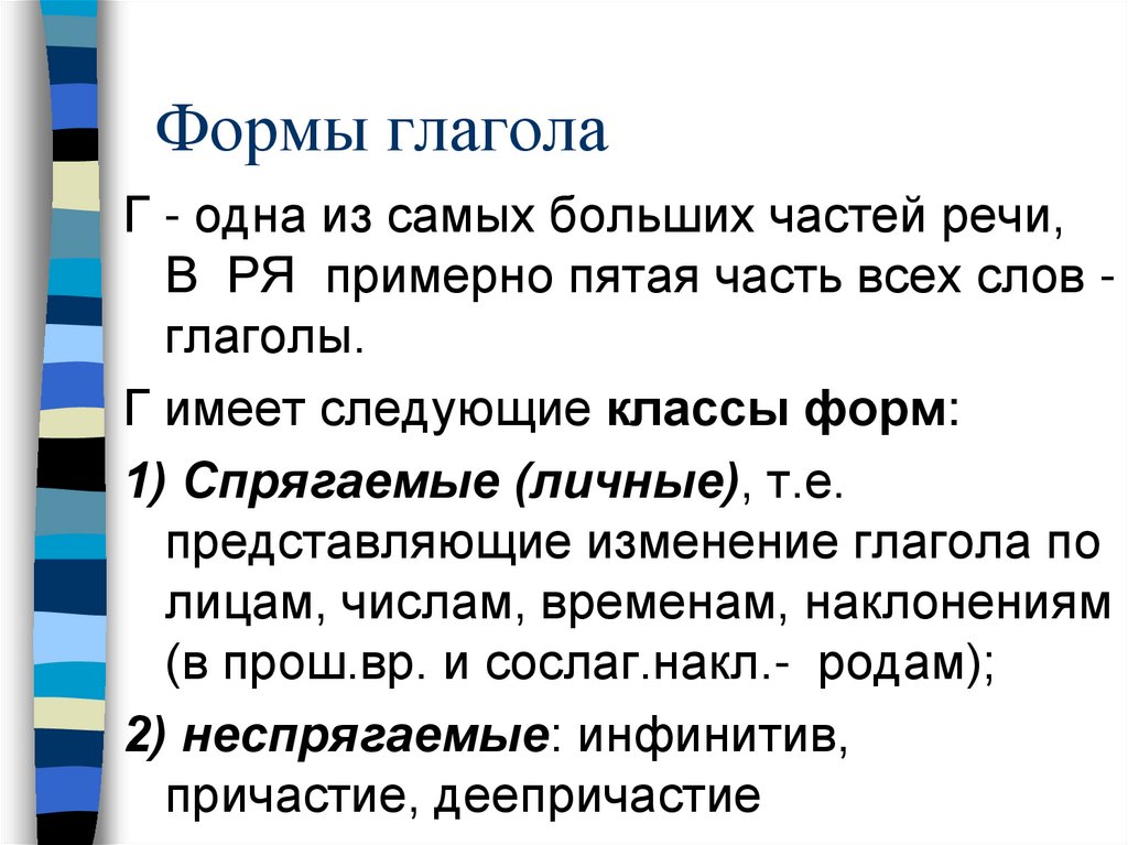 Формы глагола