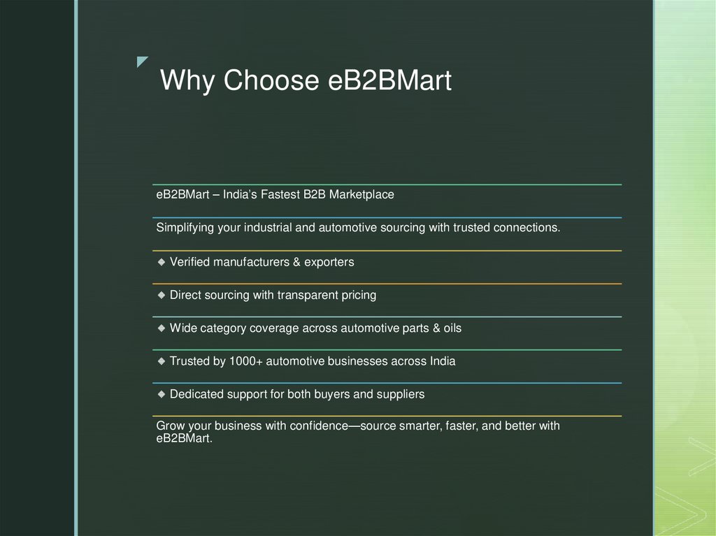 Why Choose eB2BMart