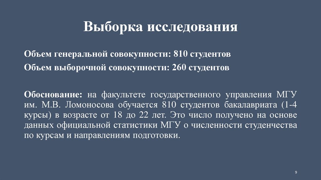 Выборка исследования