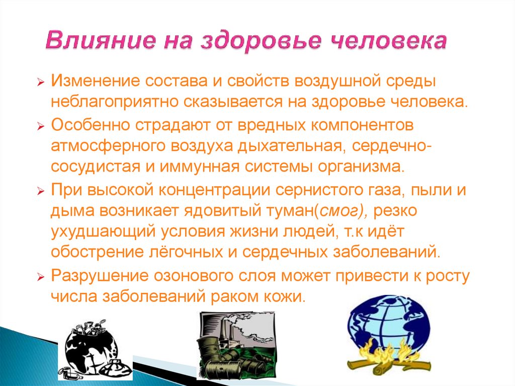Влияние на здоровье человека