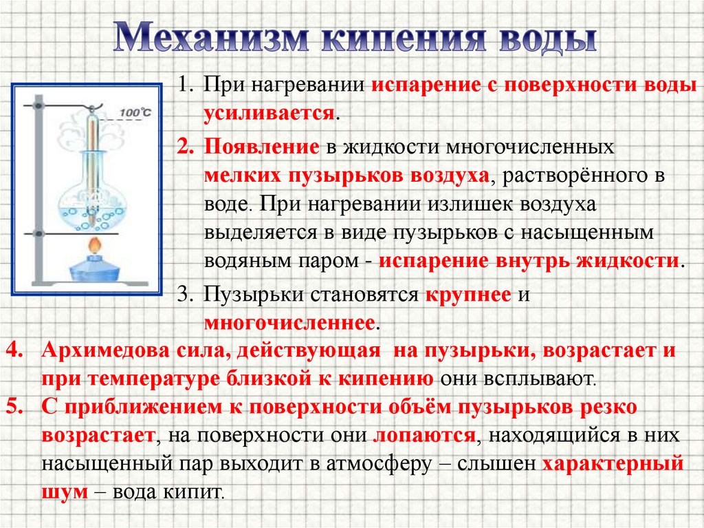 Механизм кипения воды