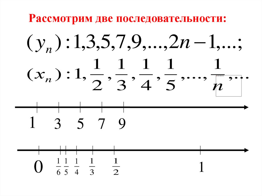Рассмотрим две последовательности: