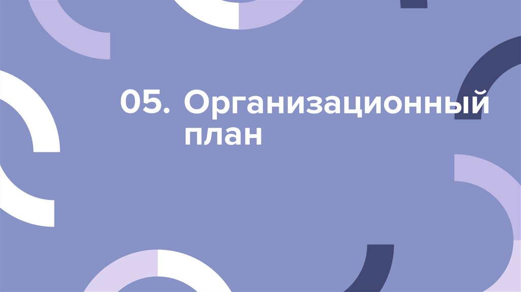 Организационный план