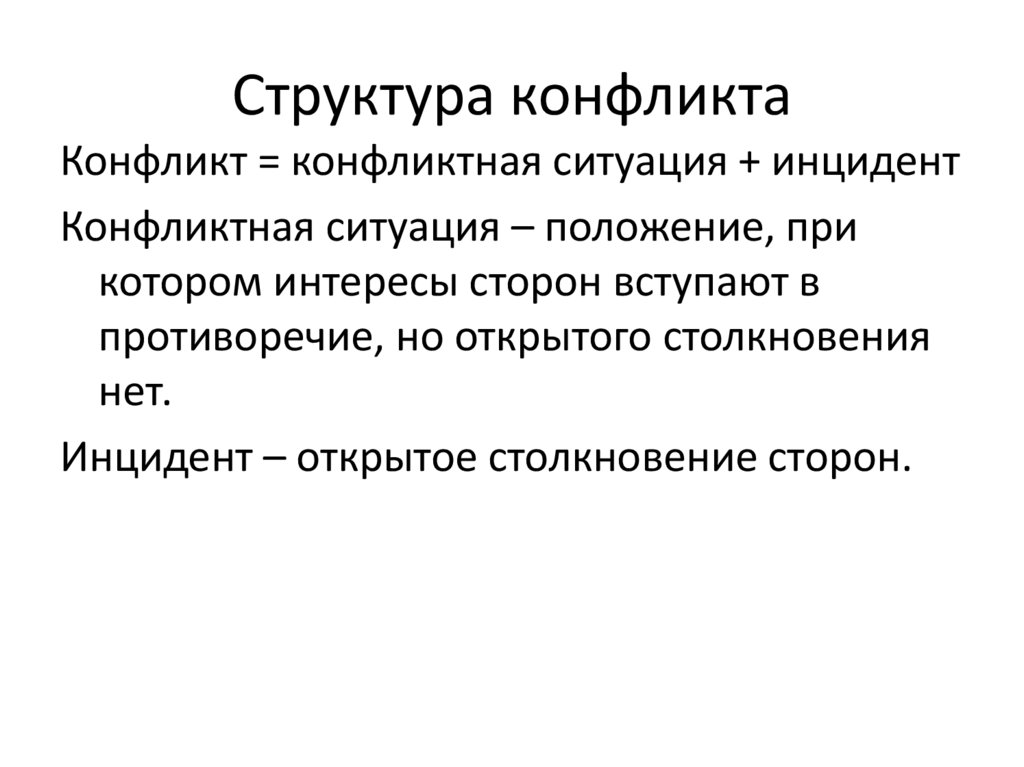 Структура конфликта