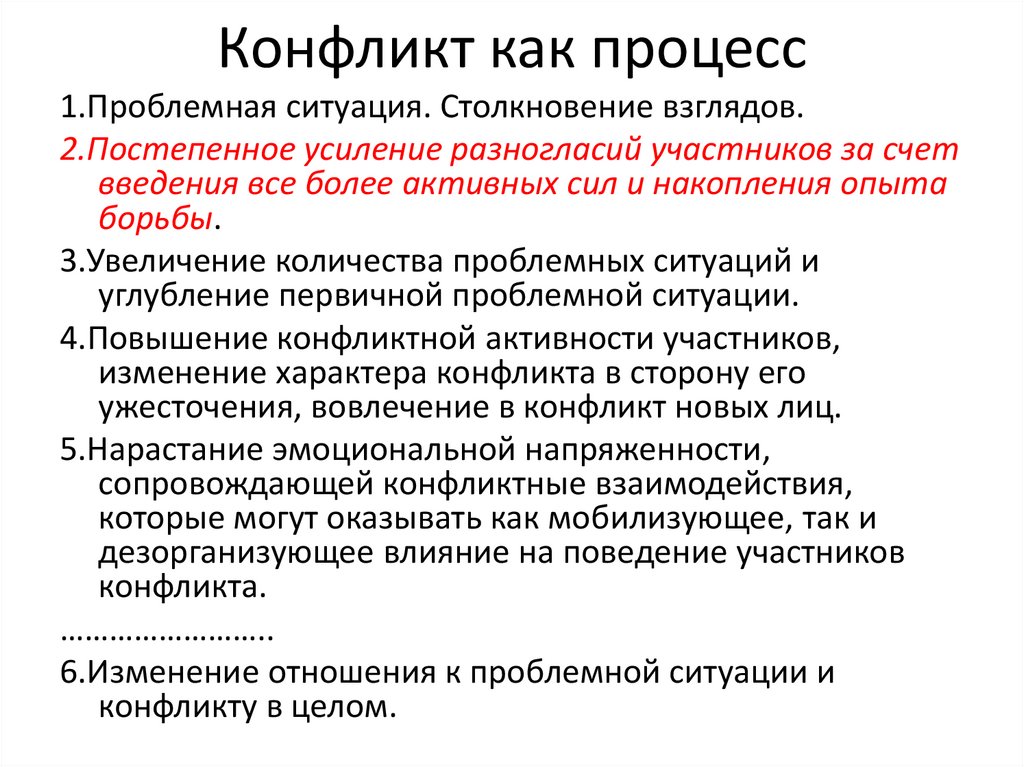 Конфликт как процесс