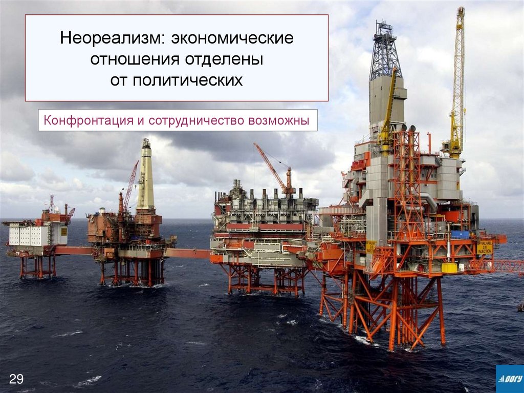 Неореализм: экономические отношения отделены от политических