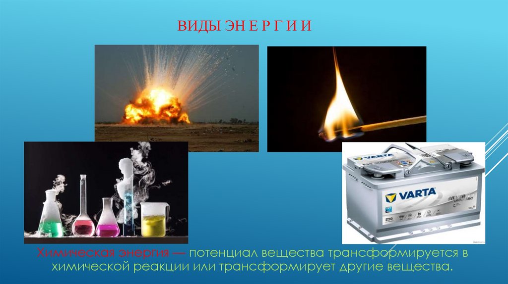 Виды эн е р г и и