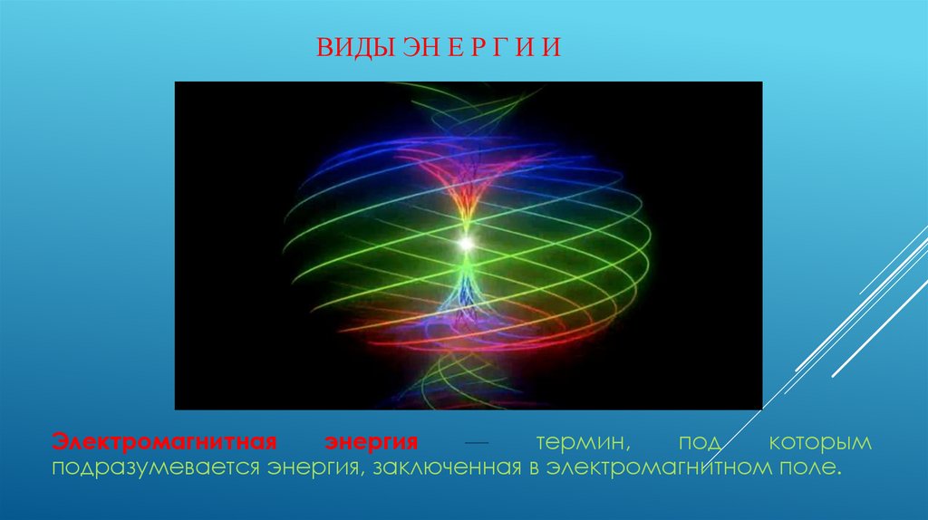 Виды эн е р г и и