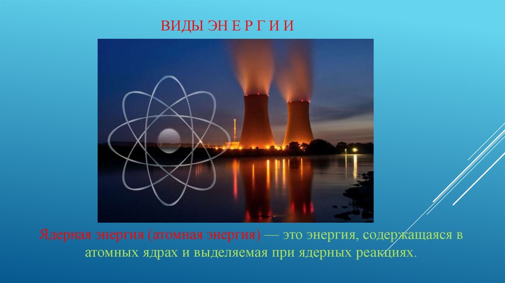 Виды эн е р г и и