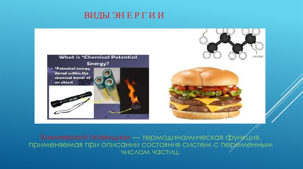 Виды эн е р г и и